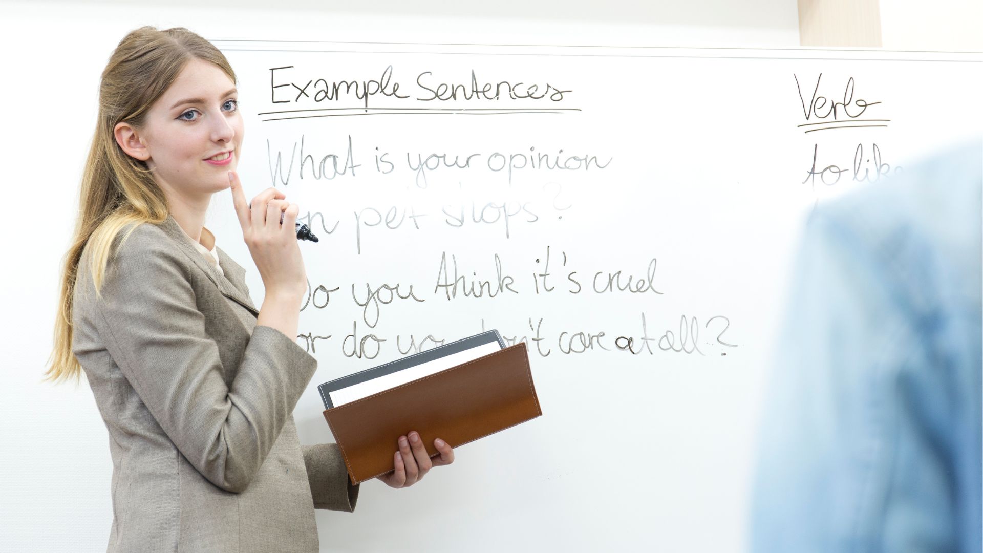 teacher at whiteboard